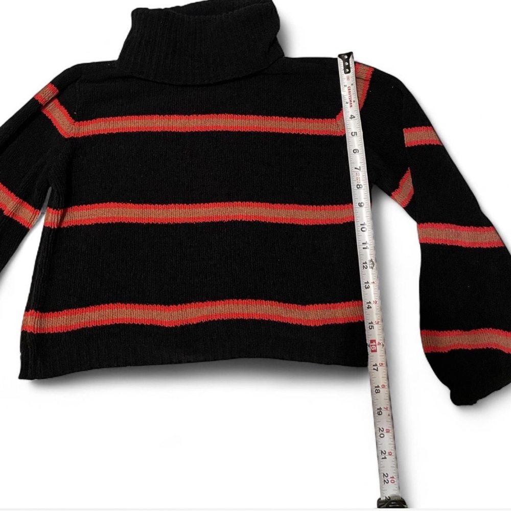 Wild Fable Black and Red Striped Turtleneck Sweater